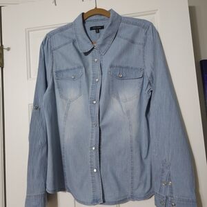 New Look Sky Blue Denim Shirt